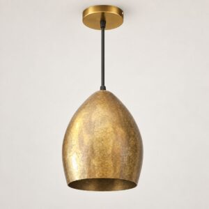 Lampe Suspension en Laiton Martelé Artisanal