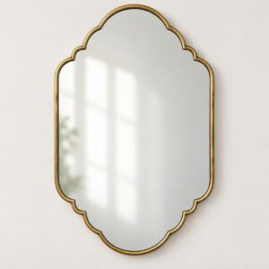 Miroir Arabesque en Laiton Massif Ciselé